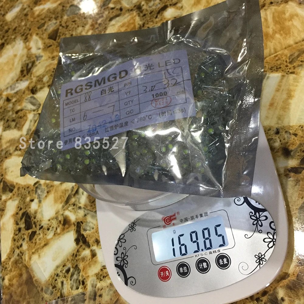 1000 шт./лот LED 5 мм F5 Теплый белый/белый 0 25 Вт супер большой чип Яркий светящийся