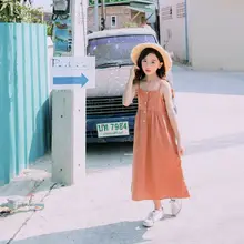 New summer sleeveless cotton solid kids dresses beach girl party dress 4 5 6 7 8 9 10 11 12 13 14 years old baby girl clothes kids girl dress of large sizes green dress shirt scallop designs babygirl princess dress festa vestido for 4 5 6 7 8 9 years old