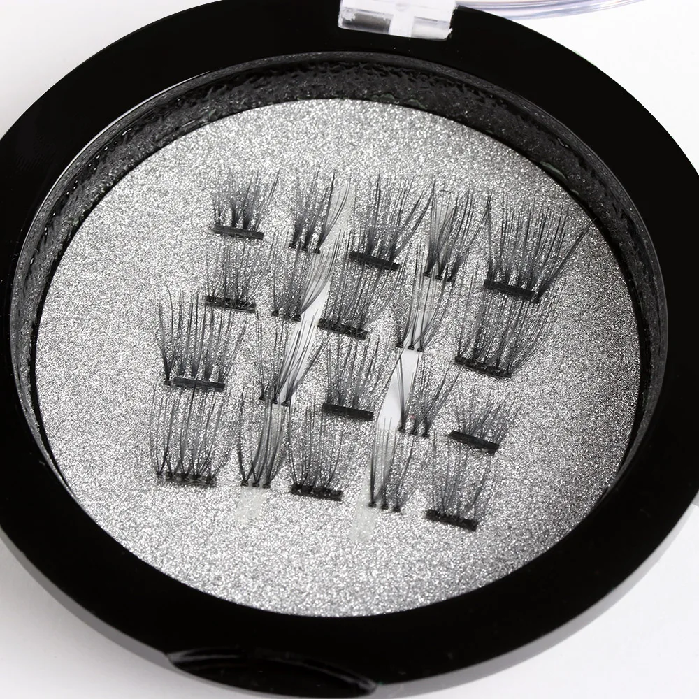 1 Set Handmade Triple False Eyelashes Glue Free