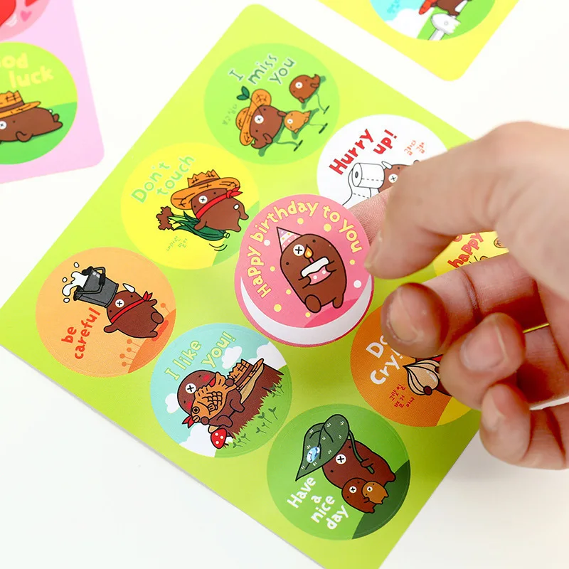 

1PCS New Cute Small Hamster Children Stationery Decorative Diary Label Pack Decorative Scrapbooking DIY Sealing Stickers