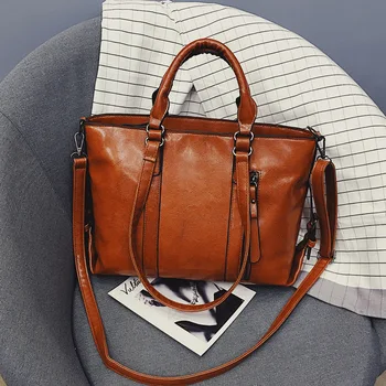 

2019 Fashion Large Capacity Women Tote Bag High Quality PU Leather Female Handbags Top-Handle Bags Women Shoulder Bag Bolsa