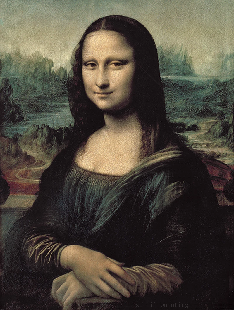 

Spray Painting Wall Artwork Decorative Portrait Painting Canvas Printings Beautiful Figure Mona Lisa Picture for Home Decoration