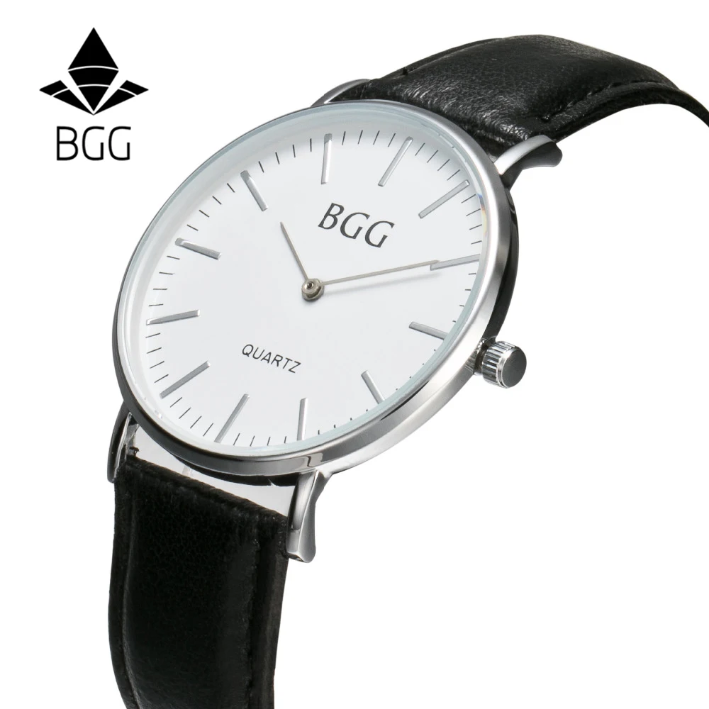 Ultra slim Classic Casual Quartz watches Genuine Leather Business Men Watch 2016 BGG Brand Simple Mens Wristwatches Ultra slim Classic Casual Quartz watches Genuine Leather Business Men Watch 2016 BGG Brand Simple Mens Wristwatches