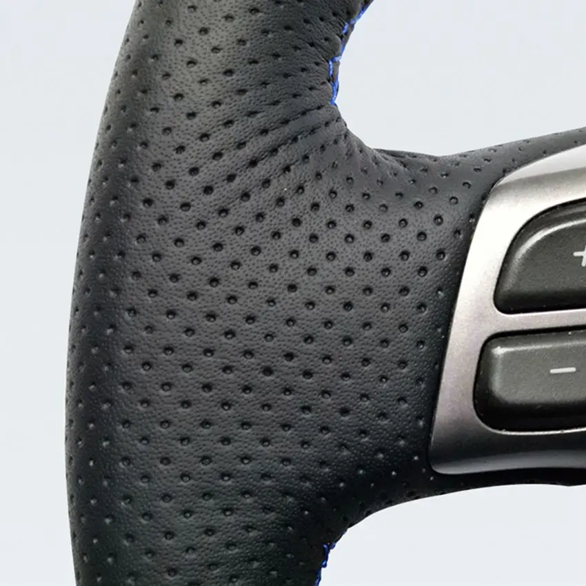 DIY Black Artificial Leather Steering Wheel Covers Wrap For Subaru Forester 2005-2007 Outback 2005 2007 Legacy 2005-2007 3