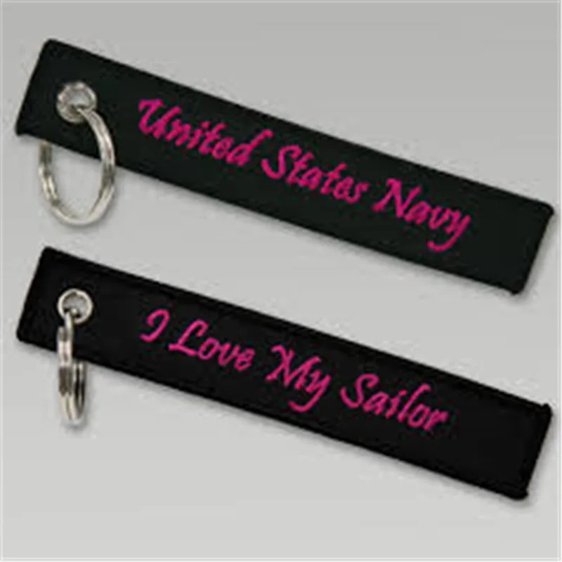 Темно синяя сумка брелок с надписью I Love My Sailor в американском стиле|strap strap|s keystrap bag