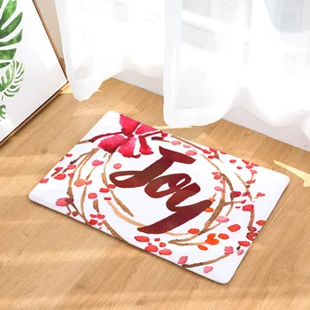 

Flower Joy Kitchen Mat Letter Night Sky Merry Christmas Farmhouse Decor Bowknot Flower Rug Plant 40-60 Large Coral Fleece Carpet