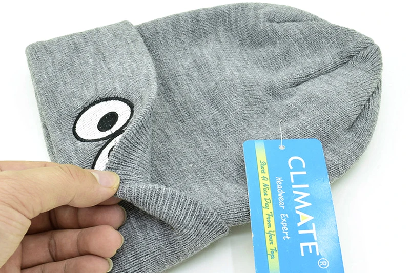 CLIMATE Cute Eyes Beanie зеленая зимняя шапка для мужчин и женщин Зимняя Серая шапка Осенняя теплая шапка вязаная зимняя вязаная шапка Capfor для мужчин и женщин