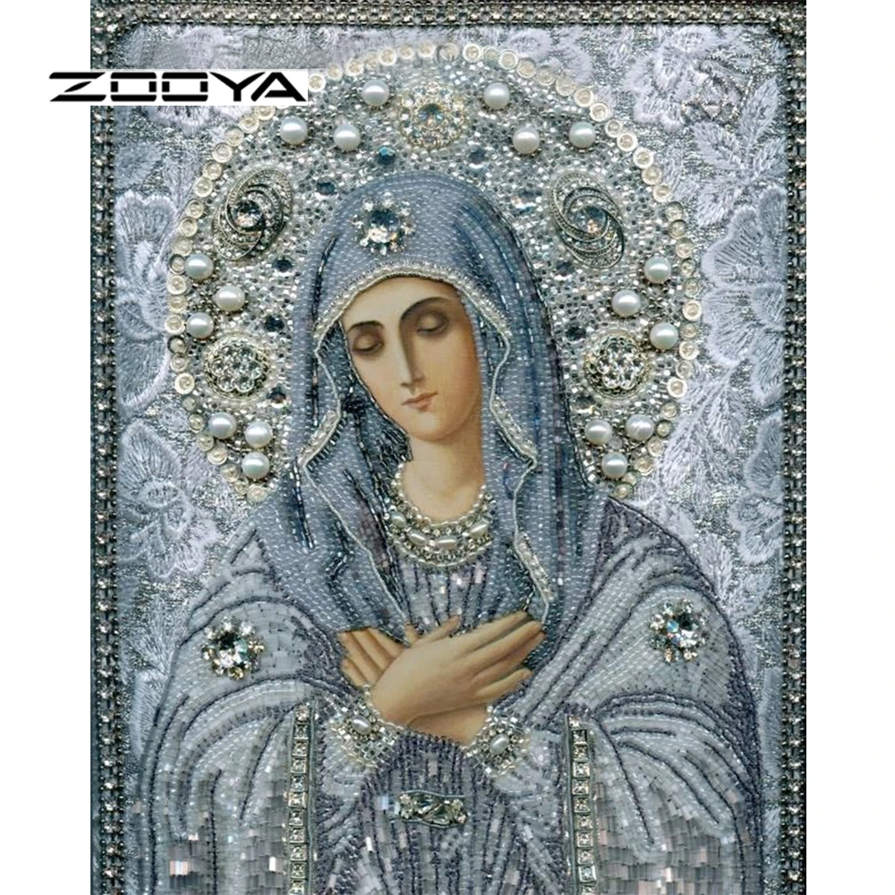 ZOOYA Diamond Painting Full Square Blessed Virgin Mary Magical Mosaic