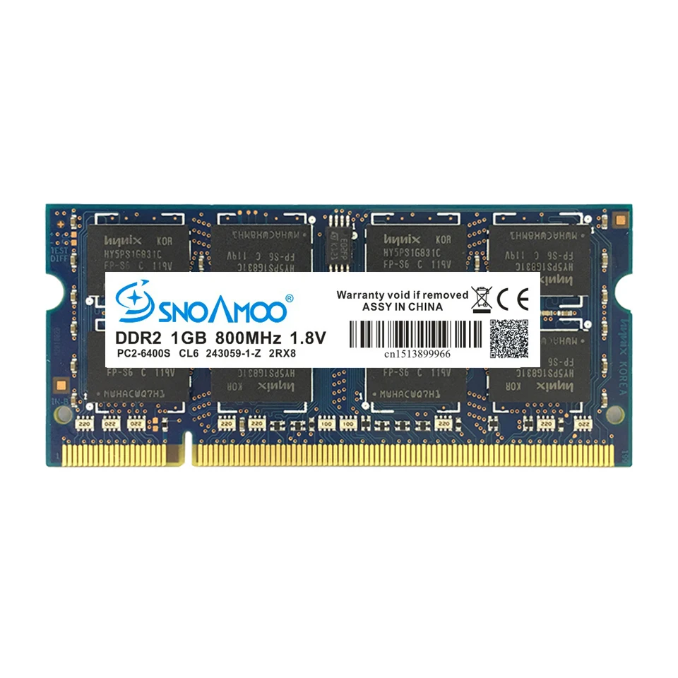SNOAMOO ноутбук память DDR2 1 ГБ 667 МГц PC2-5300S 800 МГц PC2-6400S 200Pin Ноутбук DDR2 1 ГБ CL5 1,8 в DIMM ram пожизненная Гарантия