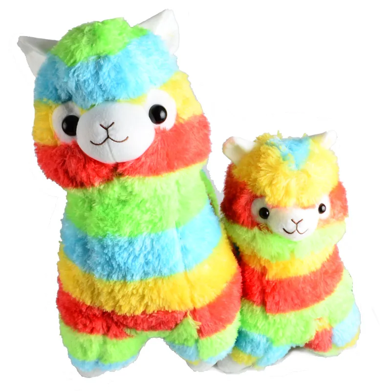 BOHS Rainbow Alpaca Vicugna Pacos Plush Toy Japanese Soft Plush