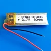 Lipo batterie rechargeable, 301030 V, 80mAh, lithium polymère, pour MP3 MP4, GPS, bluetooth, casque, stylo vidéo, appareil photo, 3.7 ► Photo 2/6
