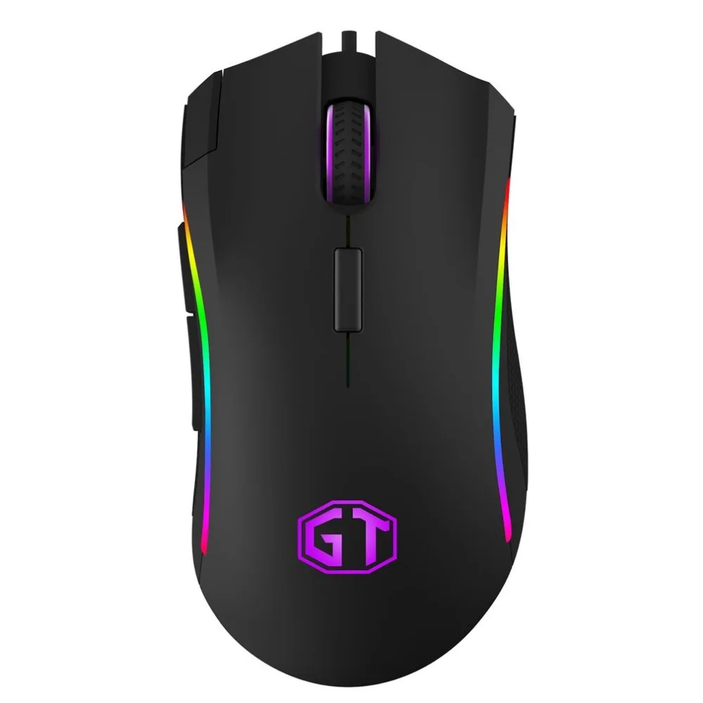 Игровая мышь Delux M625 USB Проводная оптическая с RGB подсветкой 5000 DPI для геймеров и