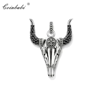 

Pendant Bull Skull Fluer-de-Lis Silver Black For Women Fashion Jewelry Gift Europe Style Heart Rebel Pendant Fit Necklace