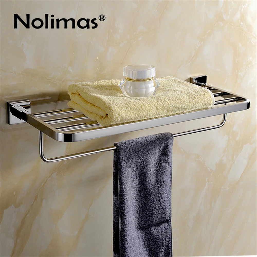 SUS304 Stainless Steel Bathroom Rowel Rack Mirror Polished Square