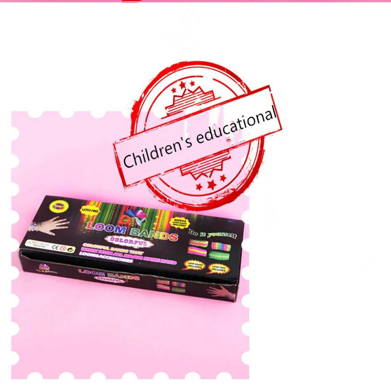 

Rainbow rubber band Children's educational toys bracelet weaving machines
