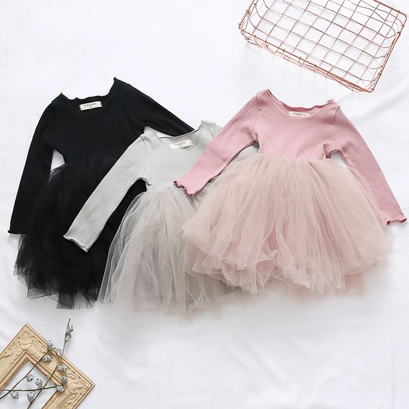 MERI AMMI Children Clothing Set Long Sleeve Floral Flower Girl TuTu Party Dress For 1-8 Year Kids J639 | Детская одежда и обувь