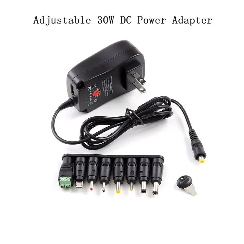 Регулируемый адаптер 3 в 4 5 6 7 9 12 В 2A 2.5A AC DC универсальный питания зарядное