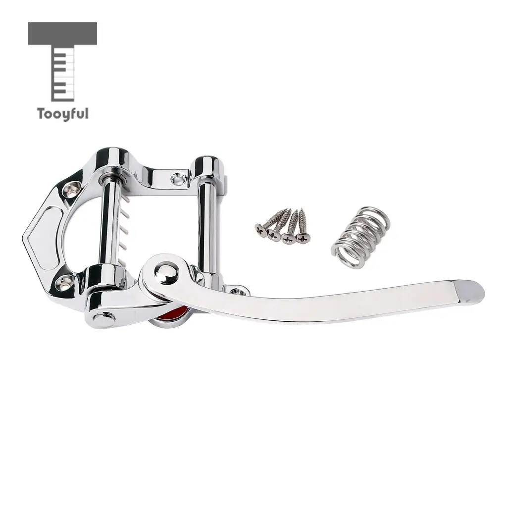 Tooyful Guitar Tremolo Bridge Vibrato Tailpiece Bridge for Tele TL Electric Guitar Replacement Parts Chrome