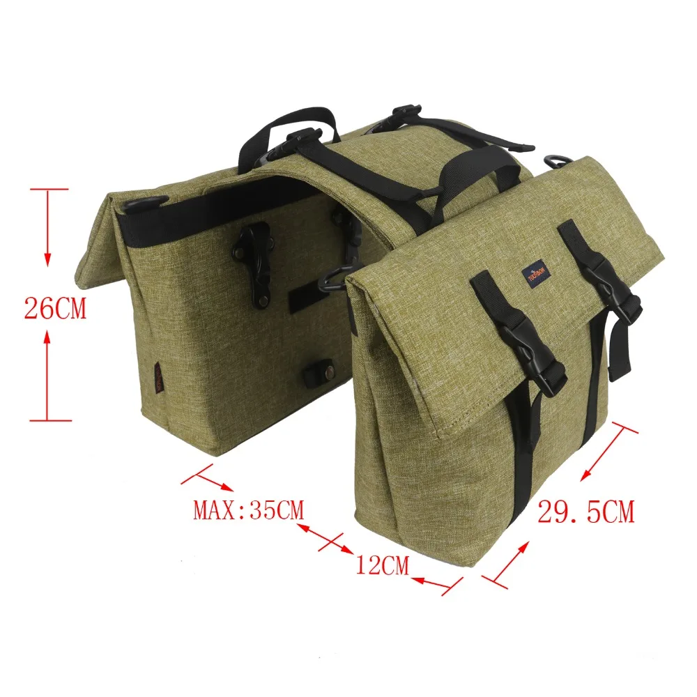 Tourbon Fahrrad Doppel Pannier Tasche Commuter Gepäckträgertasche Wasserdicht
