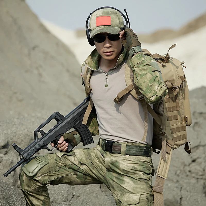 Outdoor Men's Hunting Clothes Camouflage Suits Multicam Military Combat Uniform Tactical Army Clothing CS Pants With Knee Pads Outdoor Men's Hunting Clothes Camouflage Suits Multicam Military Combat Uniform Tactical Army Clothing CS Pants With Knee Pads