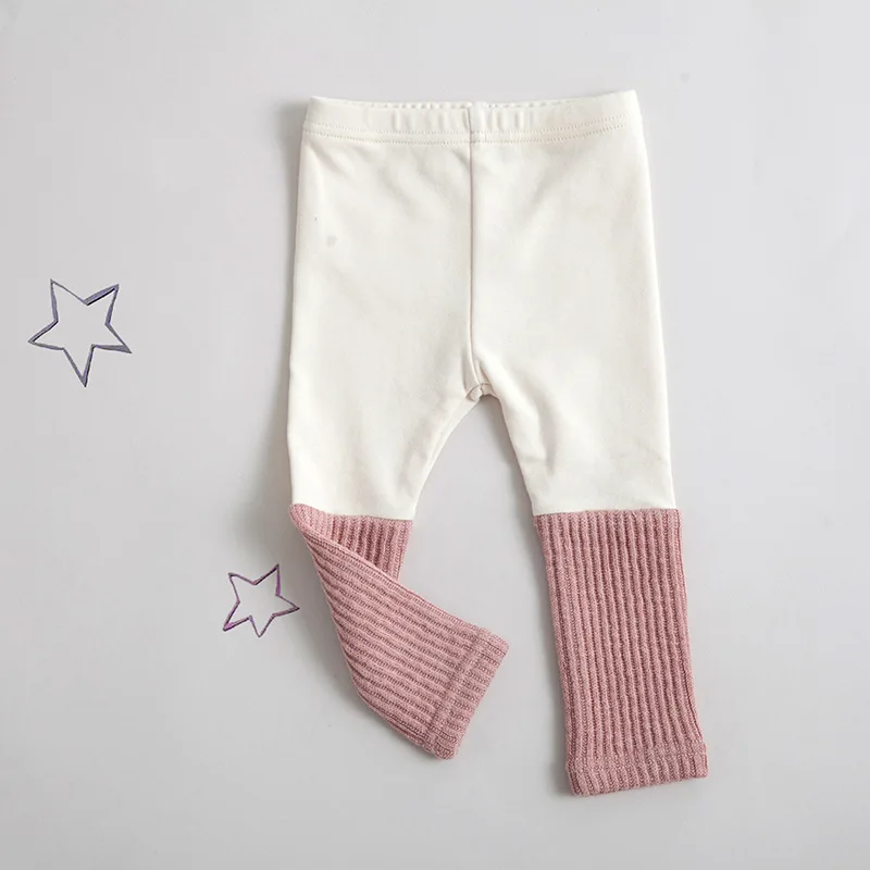 Штаны для маленьких девочек; сезон весна-осень; цветные леггинсы для новорожденных; детские брюки; детские штаны; леггинсы для девочек - Цвет: PINK
