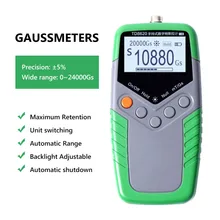 5% Точность постоянного магнита Гаусс метр Ручной цифровой Тесла метр Магнитный флюс метр поверхность магнитного поля тест TD8620