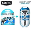 1 razor + 5 blades Set 2022 New Original Schick Quattro Titanium face razor blades set for all Quattro series Razor Holder ► Photo 1/6