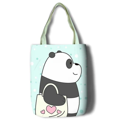Мы Голые Медведи новая женская сумка мультфильм плечо сумка девушки дизайн Холщовая Сумка - Цвет: 14