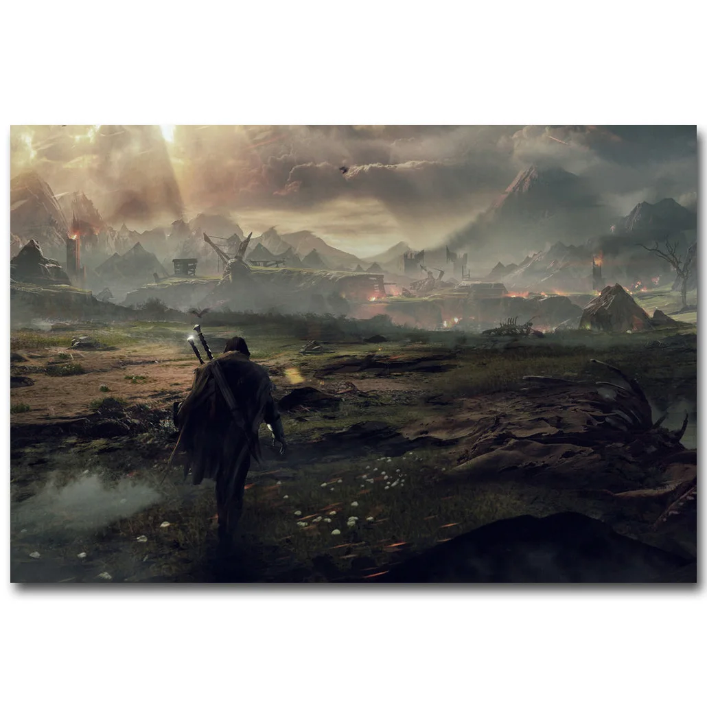 Dark Souls 3 художественная шелковая тканевой плакат с принтом 13x20 24x36 дюймов Горячая игровая картинка для гостиной украшения стен подарок 041