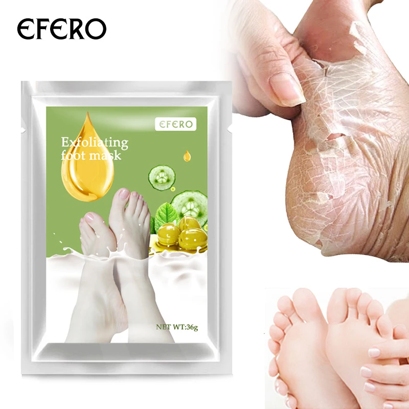 EFERO/детская маска для ног, отшелушивающая маска для ног, носки для педикюра, пилинг, удаление омертвевшей кожи, маска для ног, Детокс, спа, мягкие ноги TSLM1