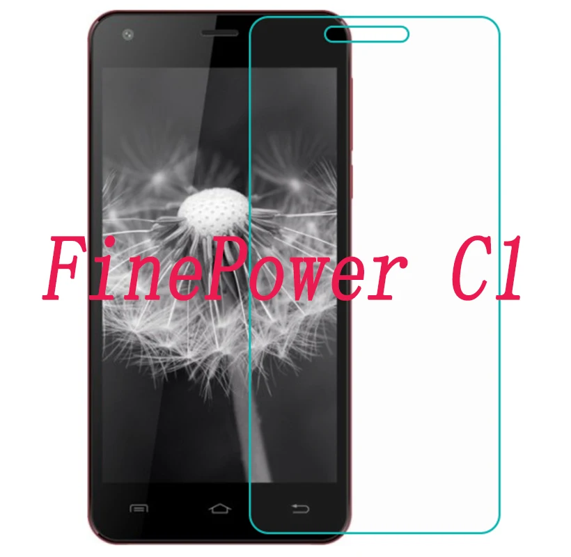 

2PCS NEW Screen Protector mobile phone For FinePower C1 9H Tempered Glass Film Protective Screen Cover