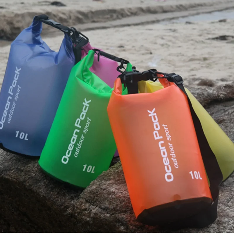 2L 5L 10L impermeable al aire libre bolso de natación cubo seco saco bolsa de almacenamiento de Río Trekking, Rafting en kayak de barril de agua 2L 5L 10L impermeable al aire libre bolso de natación cubo seco saco bolsa de almacenamiento de Río Trekking, Rafting en kayak de barril de agua