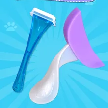 Бритва фиолетовый бикини треугольник Лобковая бритва триммер в форме сердца трафарет прямые с волосами женщины