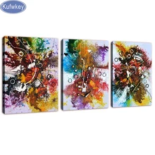 DIY, полный, 5d, алмазная вышивка, фото на заказ, алмазная живопись абстракция 3 шт., вышивка крестом, 3D, Алмазная мозаика, украшение, Рождество