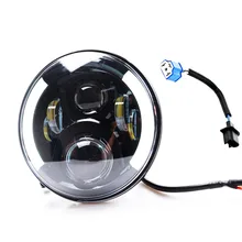 Buy 7 Inch Round H/Low lm LED Headlight For Jeep Wngler Hummer Land rover defender Free Shipping