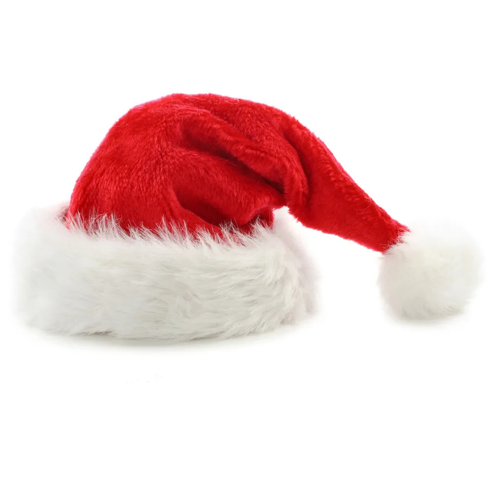 

New Fashion Womens Christmas Cap women Ladies Thick Ultra Soft Plush Cute Santa Claus Holiday Fancy Dress Hat