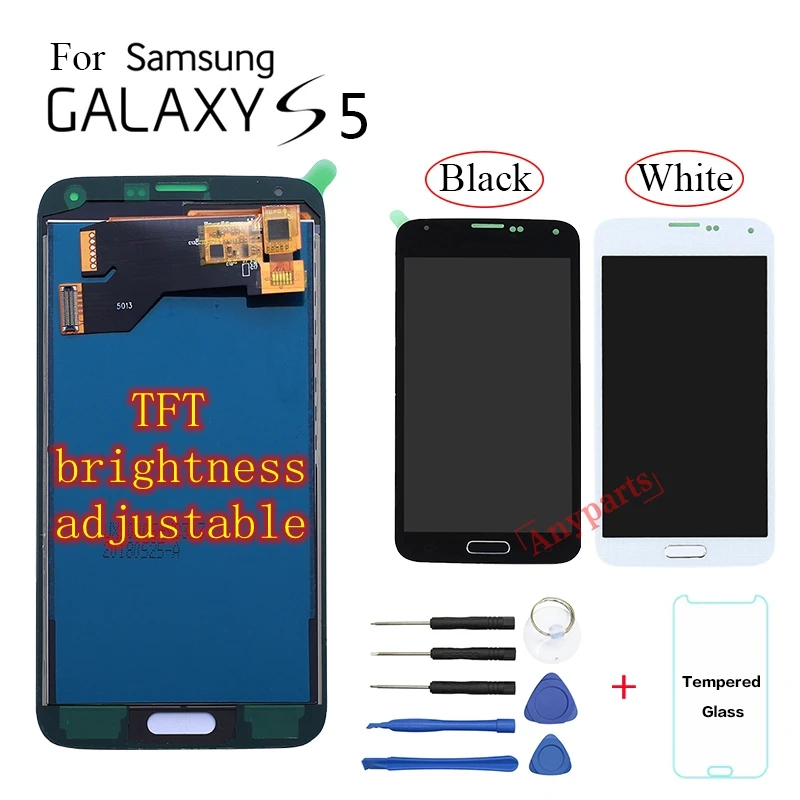 Цена TFT ЖК экран для samsung S5 G900 SM G900F G900M ЖК экран Замена для samsung S5 G900A G900T G900W8 ЖК дисплей