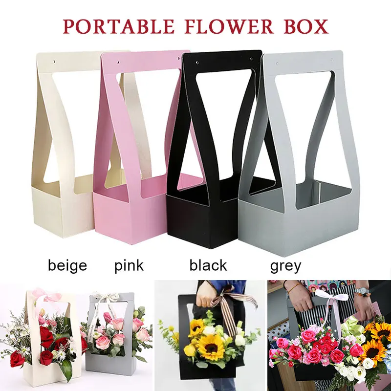 

Wrapping Gift Case Foldable Flower Box Gift Box Paper Flower Box Shop Living Room Valentine'S Day Fashion Waterproof DIY Vase