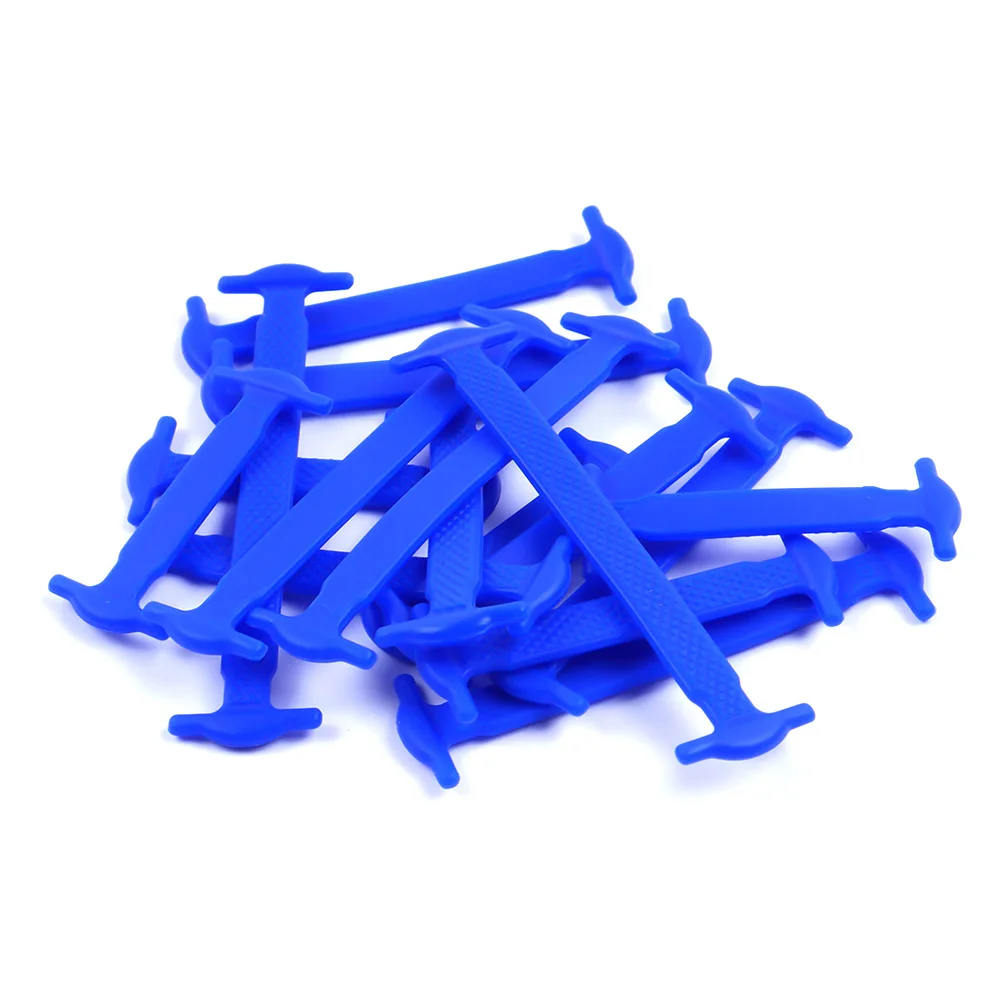 16Pc/Set Children Athletic Running No Tie Shoe Elastic Silicone Shoelaces All Sneakers Fit Strap Shoes Lace