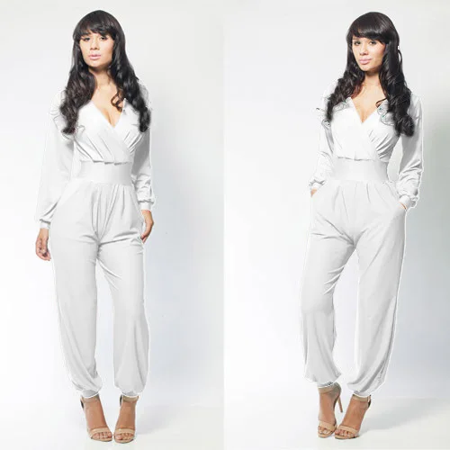 long sleeve loose jumpsuit