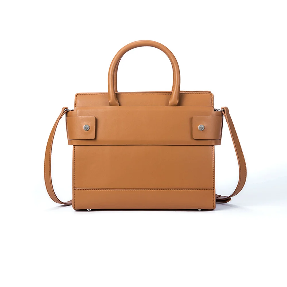 

Spring / Summer 2018 New Leather Vintage Briefcase Personalized Handbag Single Shoulder Diagonal Soft Solid Messenger Simple