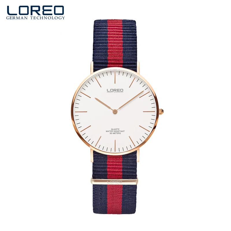 

Simple Fashion LOREO authentic antomatic self-wind Korean version 30m waterproof scratch resistant canvas lovers' quartz watches