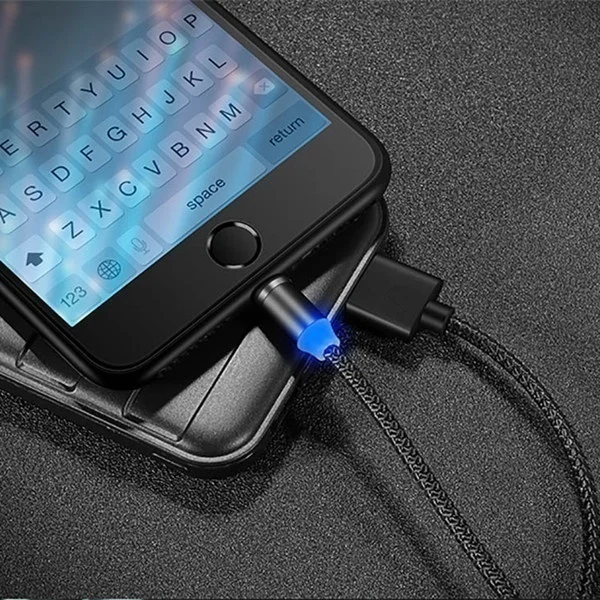 Магнитный кабель Micro Usb Typec шнур для зарядки и синхронизации данных светодиодный смарт Быстрая зарядка для мобильных телефонов samsung iPhone iPad Xiaomi huawei redmi