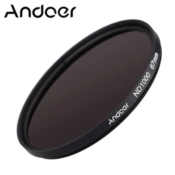 

Andoer 67mm ND1000 Filter 10 Stop Optical glass Fader Neutral Density Filter for Nikon Canon DSLR Cameras