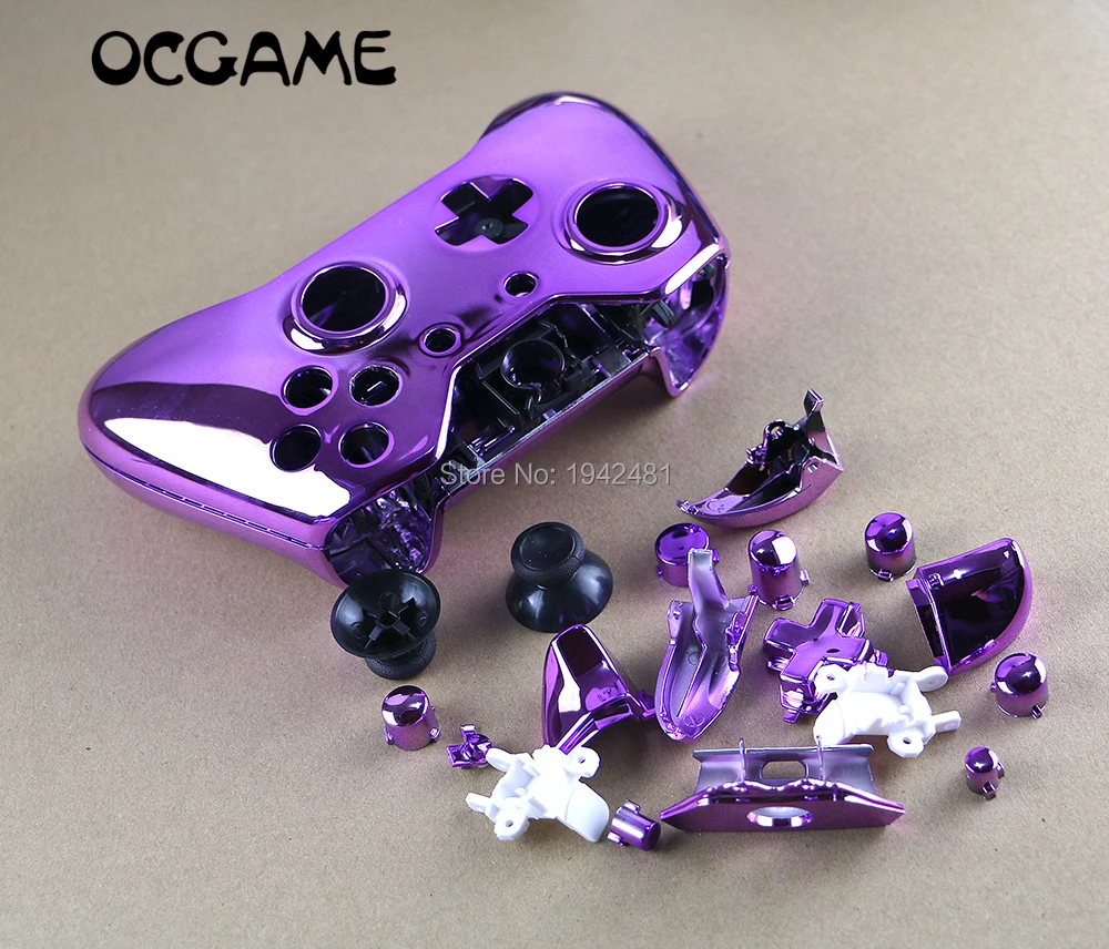 OCGAME 10SETS/LOT 8 colors replacement Chrome full Housing Shell Case with button for Xbox one