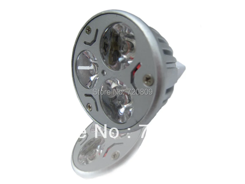 

Free shipping 50pcs/lot 3x1w 3w MR16 LED Spotlight Bulb Spot Lamp DC12v Pure/Warm White