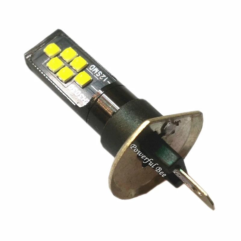 2 x H1 3030 12SMD 24 Вт Мощный холодный белый 1200LM светодиодный автомобильный фонарь для противотуманных фар DRL лампа для peugeot 206 307 607