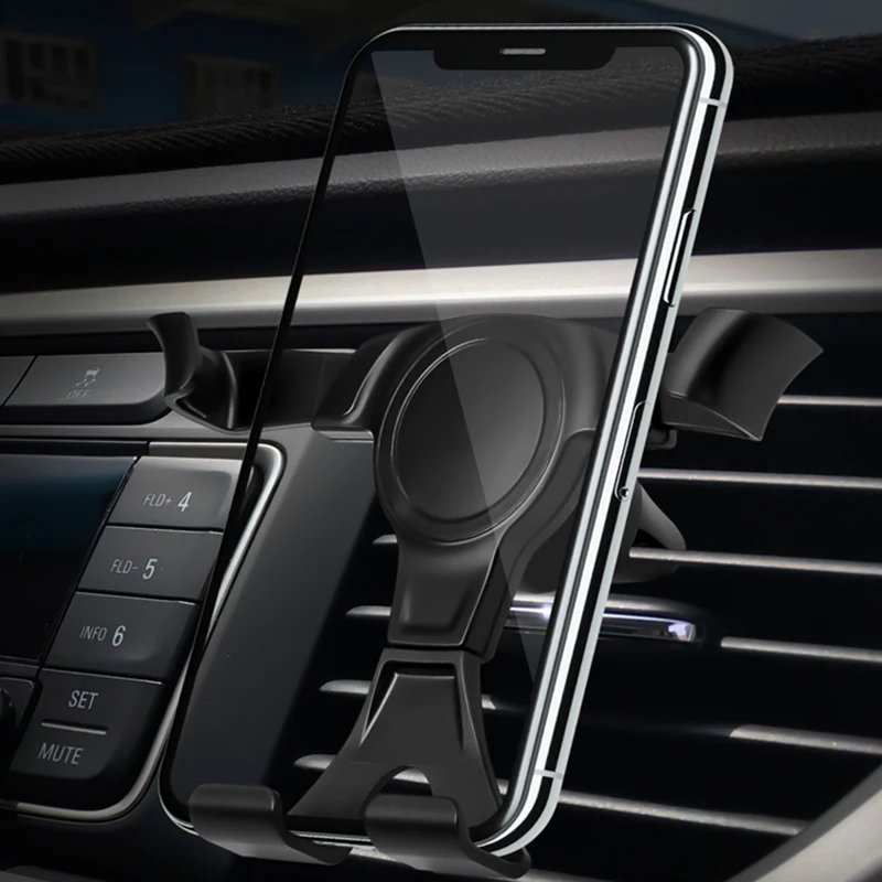 

Gravity car bracket mobile phone ventilation clip mobile phone holder battery holder for iPhone 7 X R S Max car phone holder