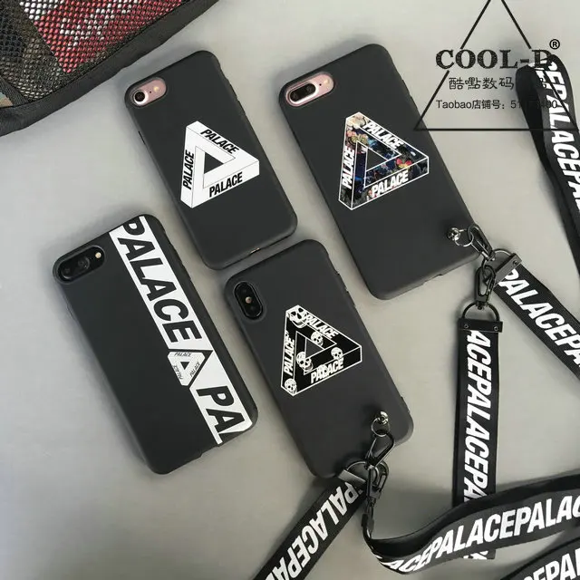 

Trend Skateboard PALACE with strap case for iphone 6 S 7 7plus 8 8plus X 10 XR XS MAX suprem Lanyard capa coque