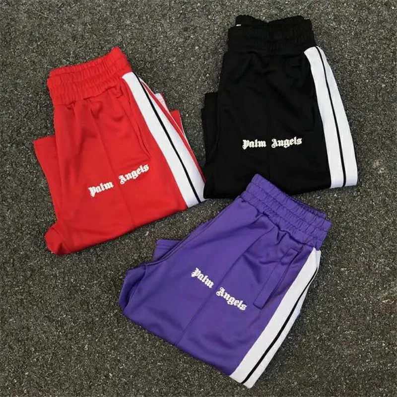 

Palm Angels Casual Shorts Palm Angels Color edge Sports Striped Summer Men Women Palm Angels Beach Stitching jogging Shorts